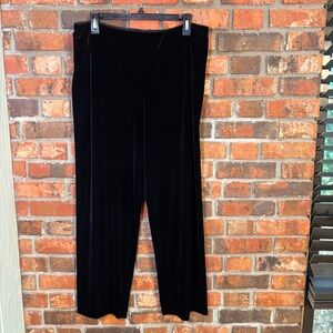 Alex Evenings womens velvet holiday formal pull on pants black petite L